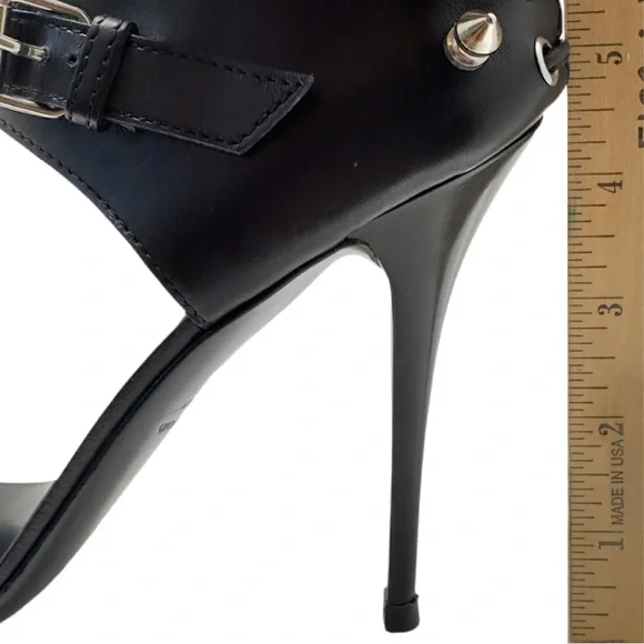 GIUSEPPE ZANOTTILeather Stiletto Sandals High Heel Pump Shoe Spikes Studs